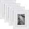 4 Pack Craig Frames Victoria White & Silver Picture Frame with Mat